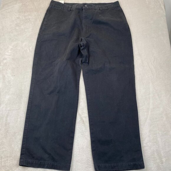 Dockers Mens Khakis 36x32 Black Pants 100% Cotton Casual Trousers Straight Leg - Picture 15 of 15